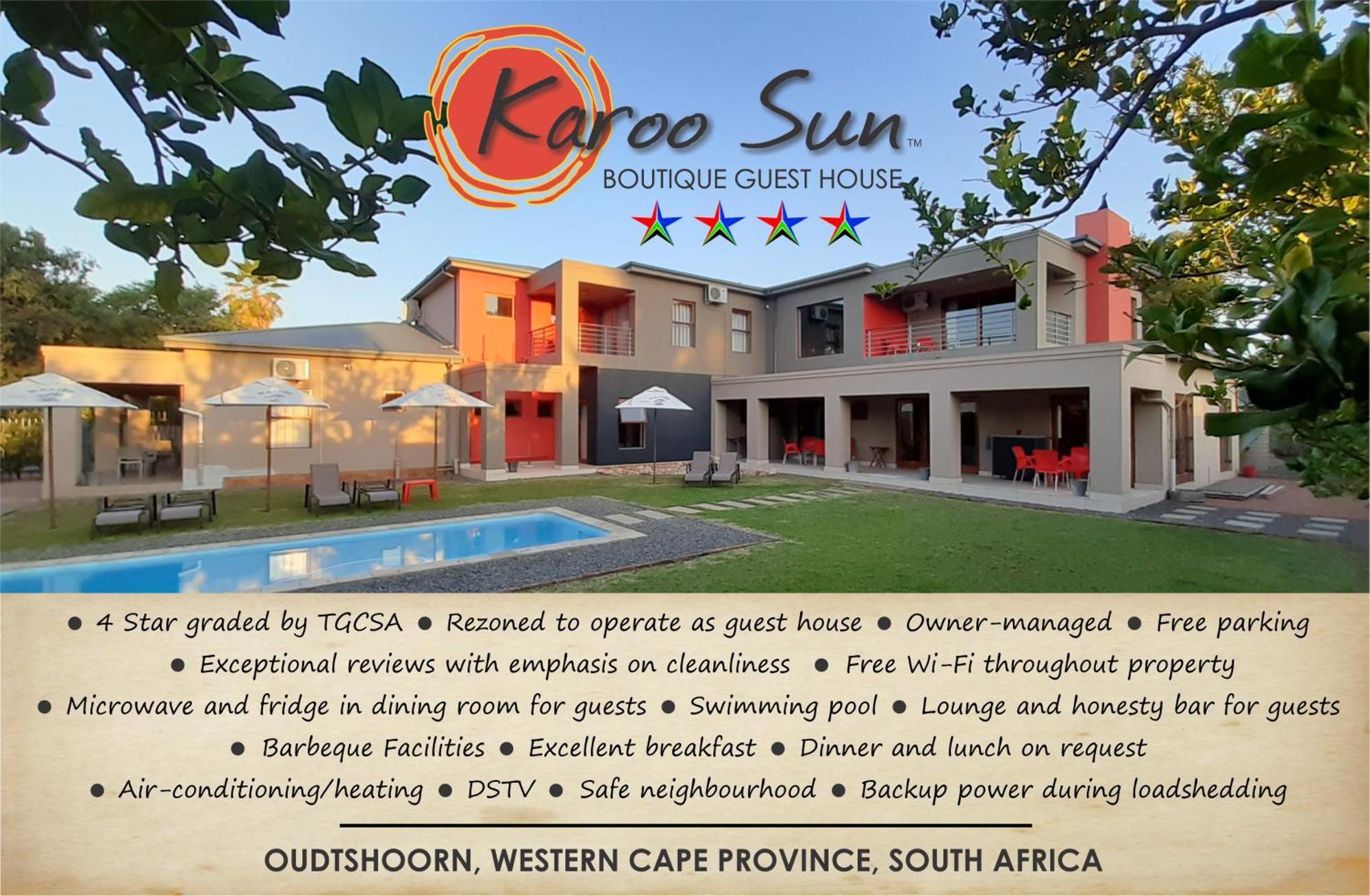 Karoo Sun Boutique Guest House Oudtshoorn Kültér fotó